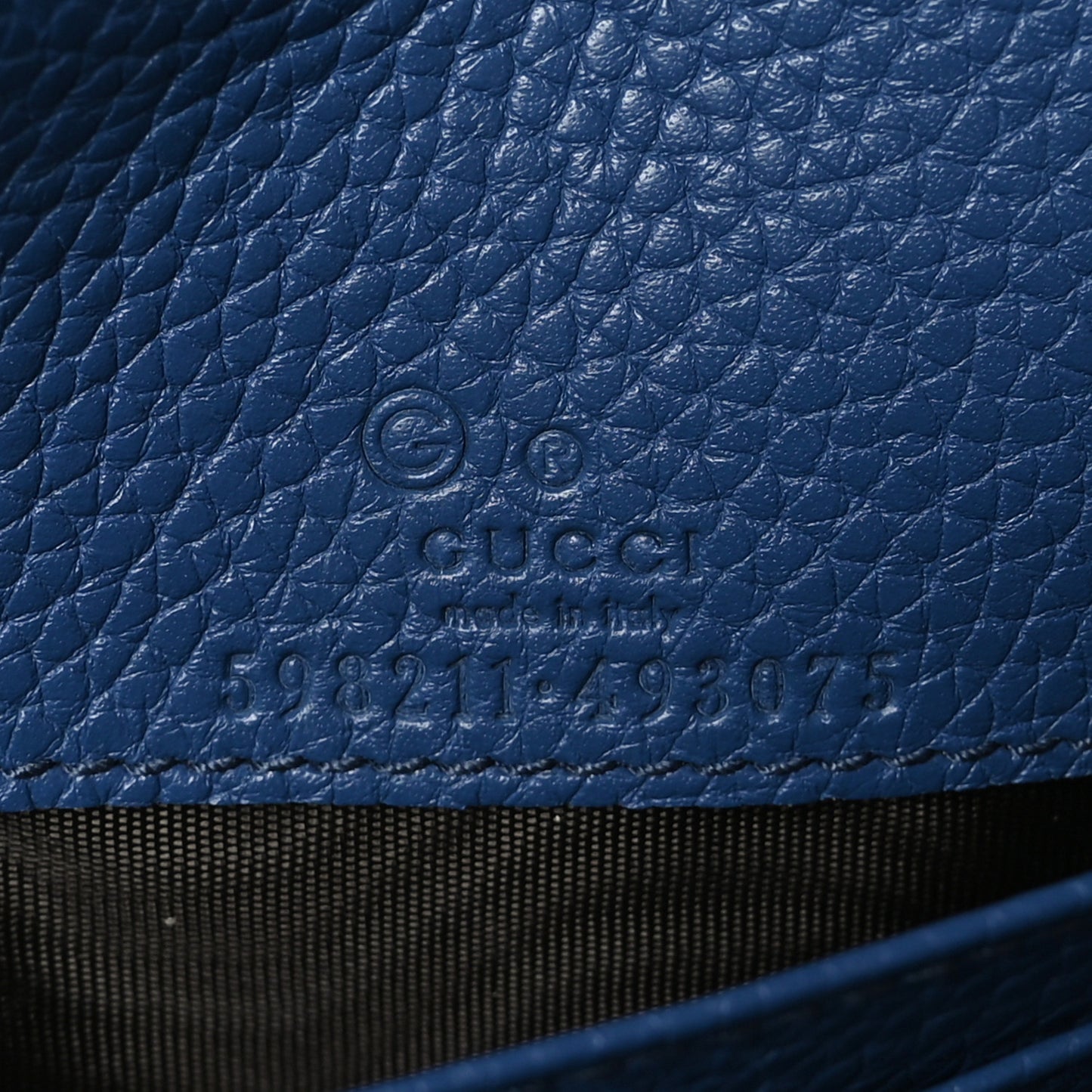 Pebbled Calfskin Soho Wallet on Chain Caspian