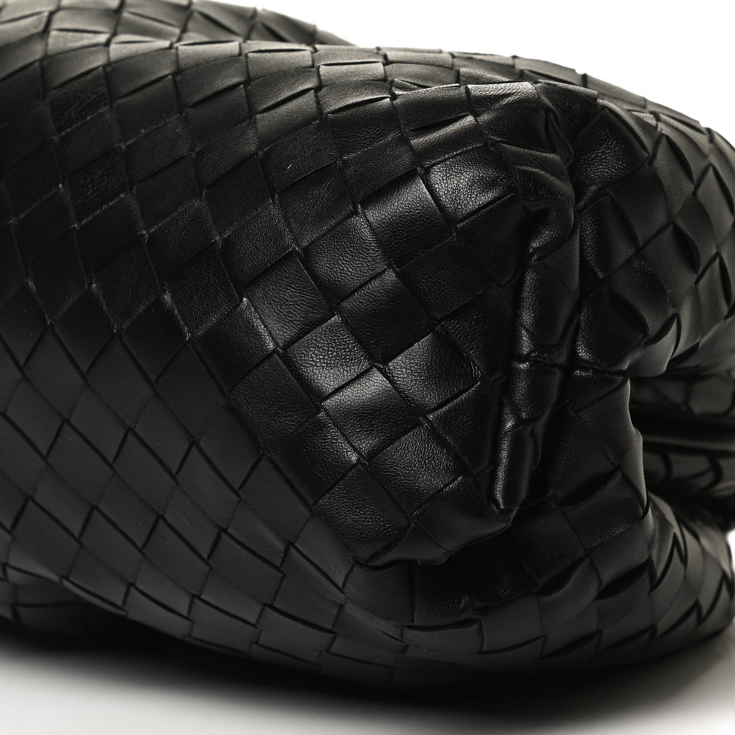 Nappa Maxi Intreccio The Pouch Oversized Clutch Black