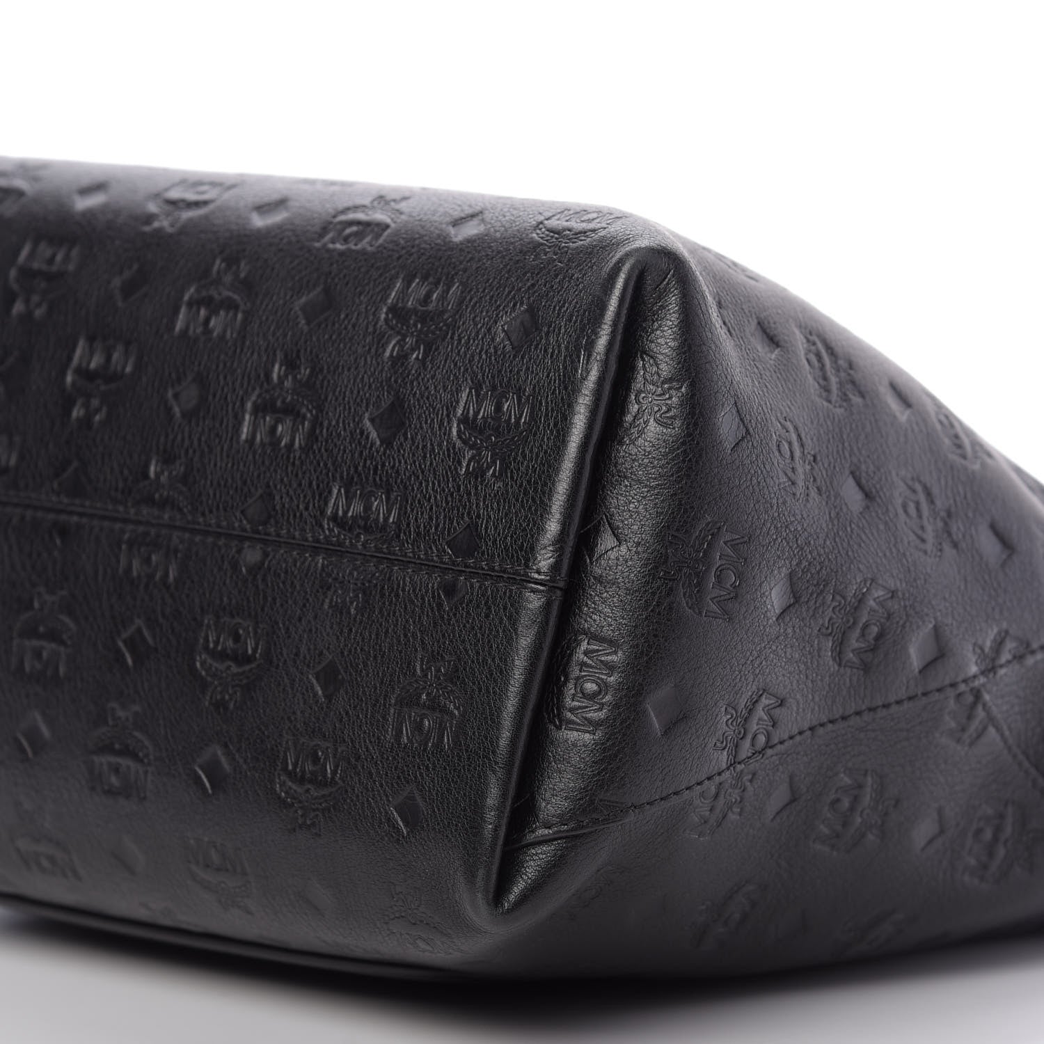MCM Grained Calfskin Large Klara Hobo Black 8 of 9