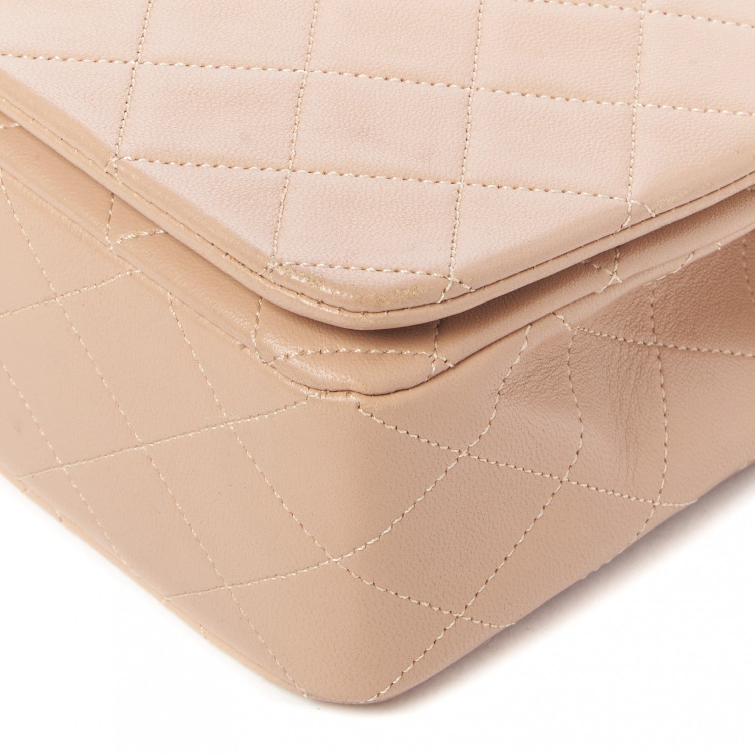 Chanel Lambskin Quilted Small Single Flap Beige 4 of 9