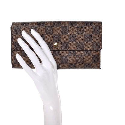 Louis Vuitton Damier Ebene Sarah Wallet 2 of 9