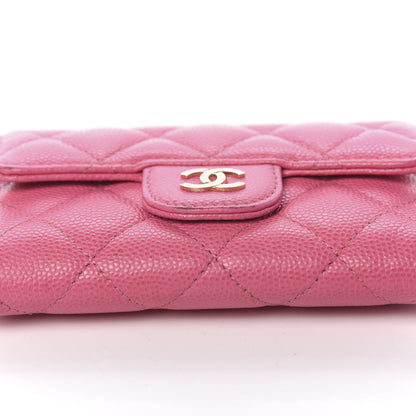 Chanel Caviar Quilted Card Flap Holder Pink 12 of 14