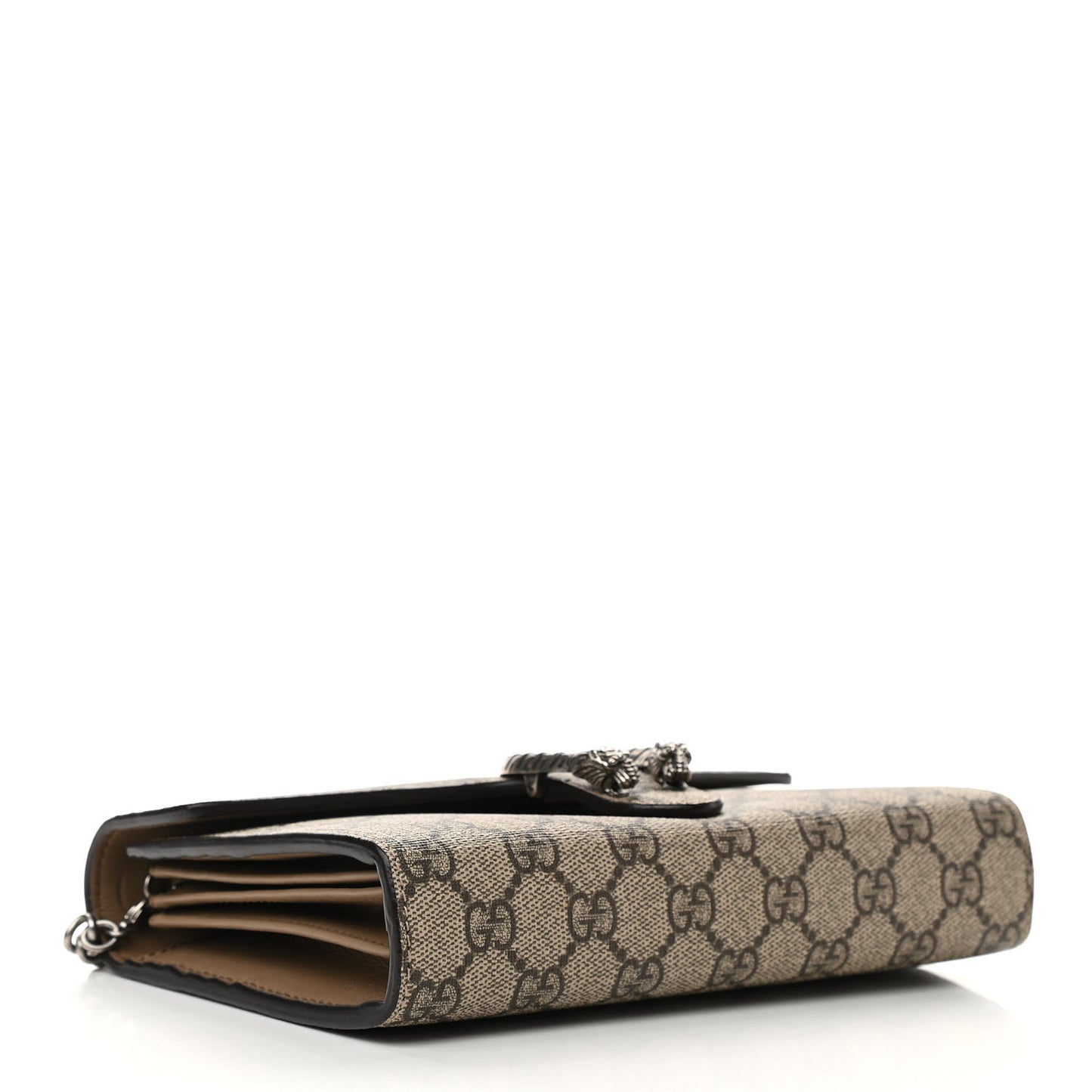 GG Supreme Monogram Mini Dionysus Chain Wallet Beige Taupe