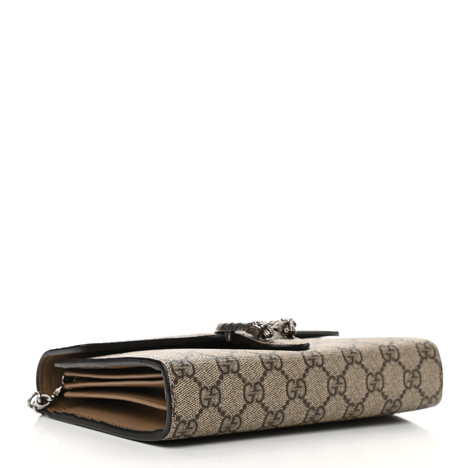 Gucci GG Supreme Monogram Mini Dionysus Chain Wallet Beige Taupe 4 of 10