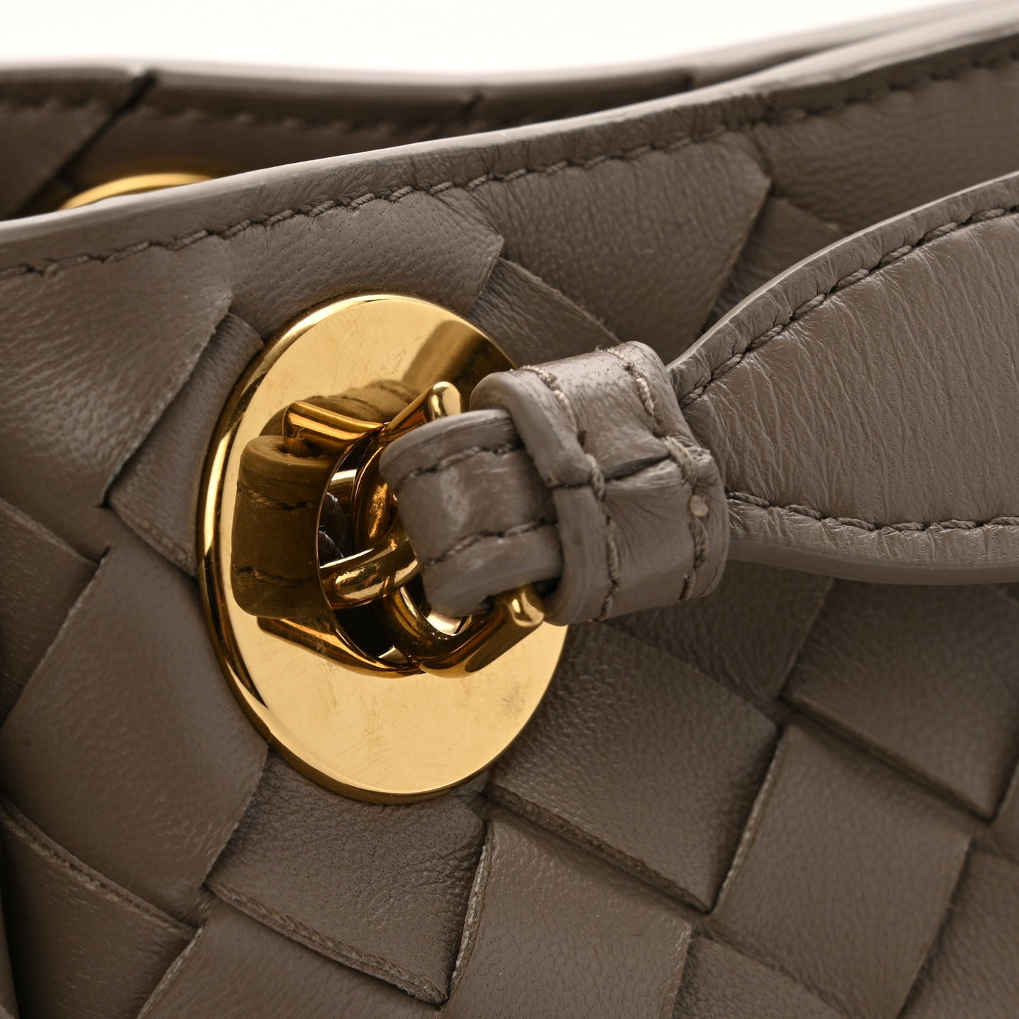 Nappa Intrecciato Small Parachute Chain Shoulder Bag Stone