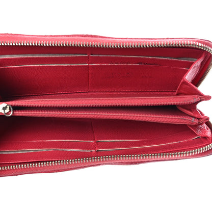 Chanel Caviar Quilted Large Gusset Zip Around Wallet Fuchsia 5 of 22