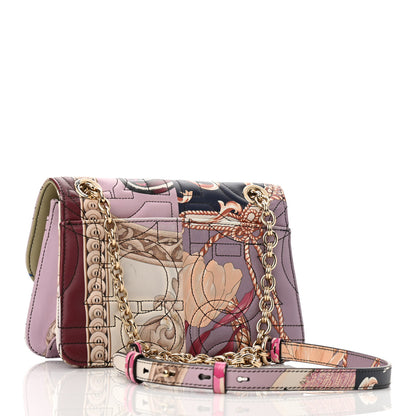 Salvatore Ferragamo Calfskin Quilted Floral Print Gancini Small Flap Bag Multicolor 3 of 10