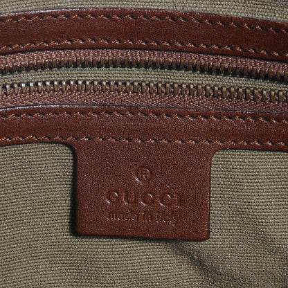 Gucci Canvas Bamboo Handle Drawstring Bag Olive 6 of 7