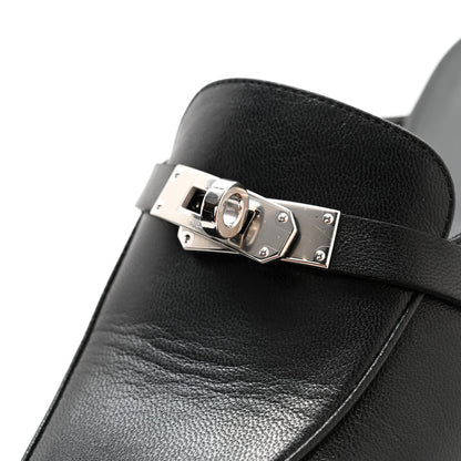 Hermes Goatskin Oz Mules 38 Black 9 of 10
