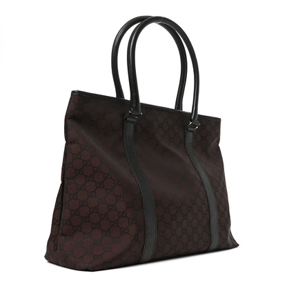 Gucci Nylon Monogram Large Tote Dark Brown 3 of 10