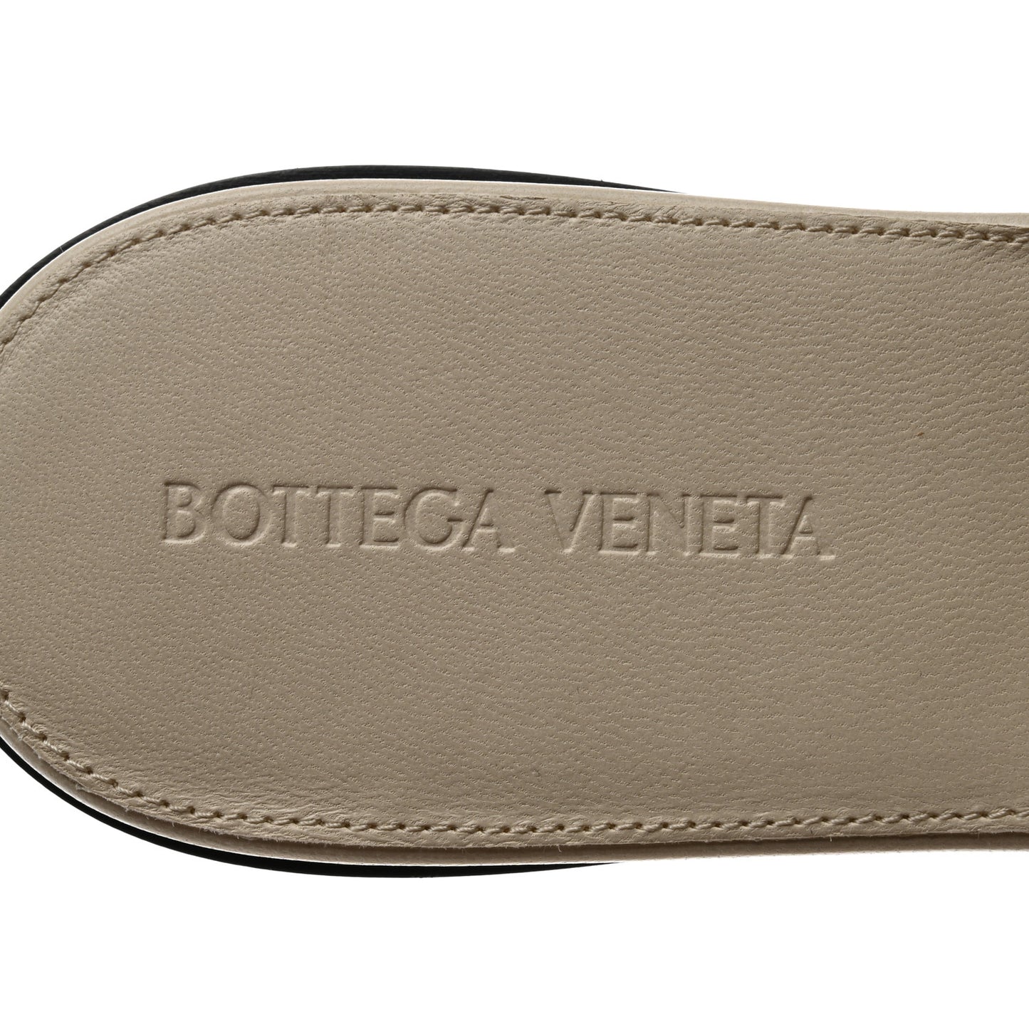 Nappa Quilted Rubber Lido Flat Sandals 40 Sea Salt