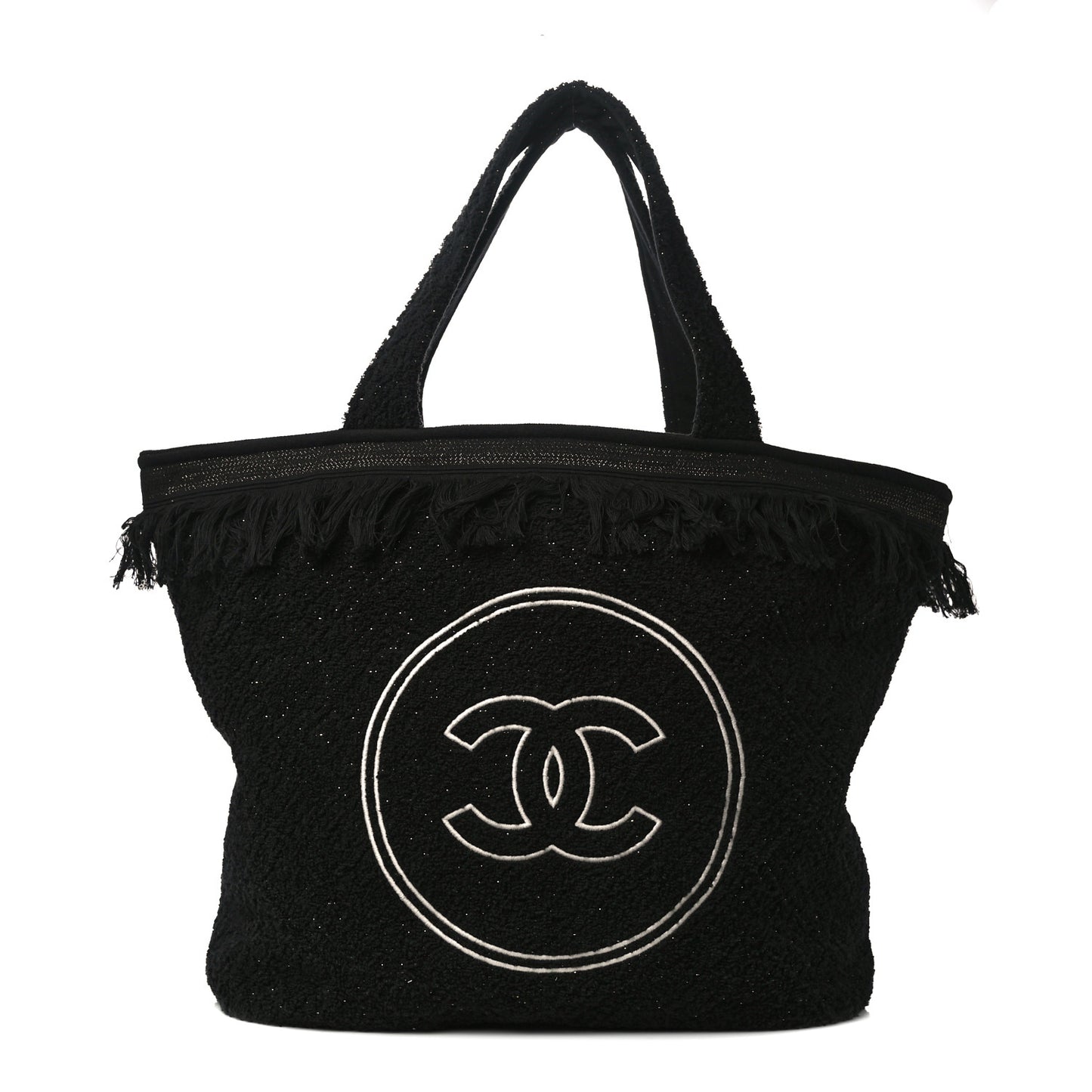 Terry Cotton CC Beach Tote Towel Set Black