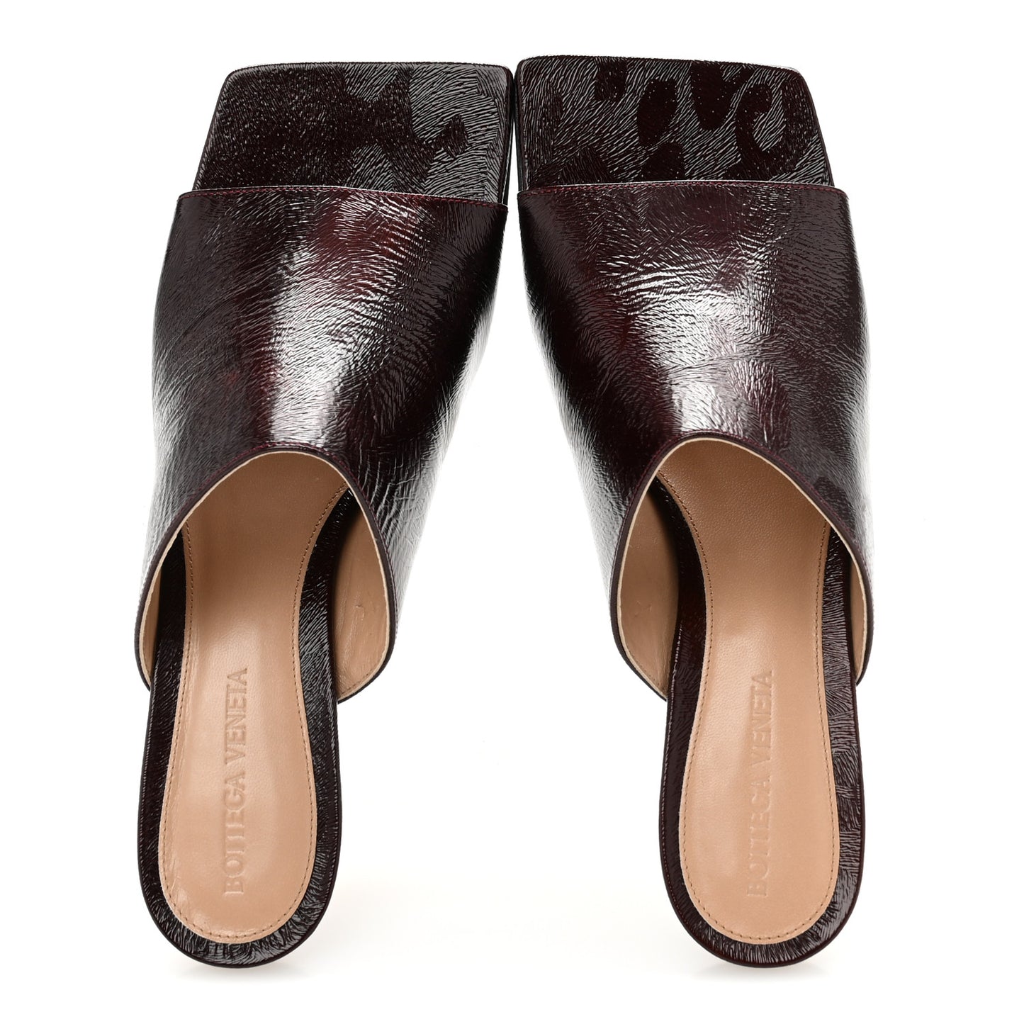 Lambskin Stretch Lounge Sandals 37 Wine