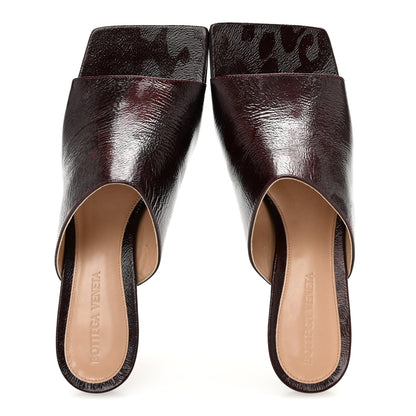 Bottega Veneta Lambskin Stretch Lounge Sandals 37 Wine 2 of 9