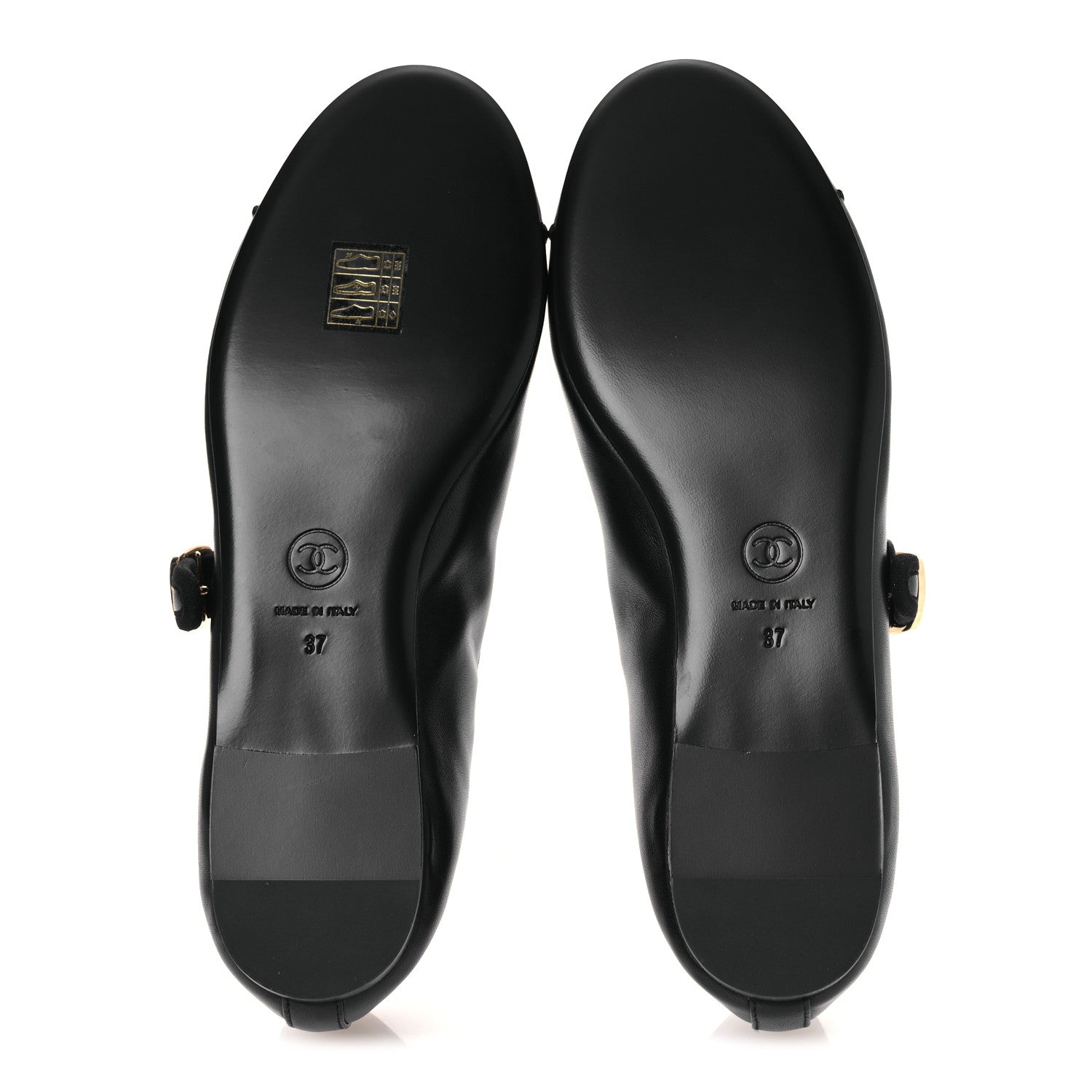 Chanel Lambskin Mary Jane Flats 37 Black 7 of 11