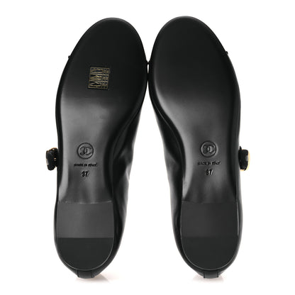 Chanel Lambskin Mary Jane Flats 37 Black 7 of 11