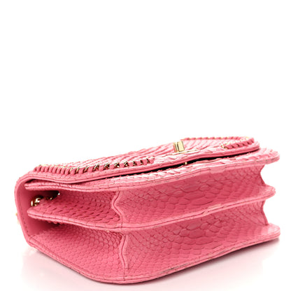 Chanel Snakeskin Small Braided Chic Flap Pink 4 of 11