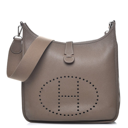 Hermes Taurillon Clemence Evelyne III GM Etoupe 1 of 8
