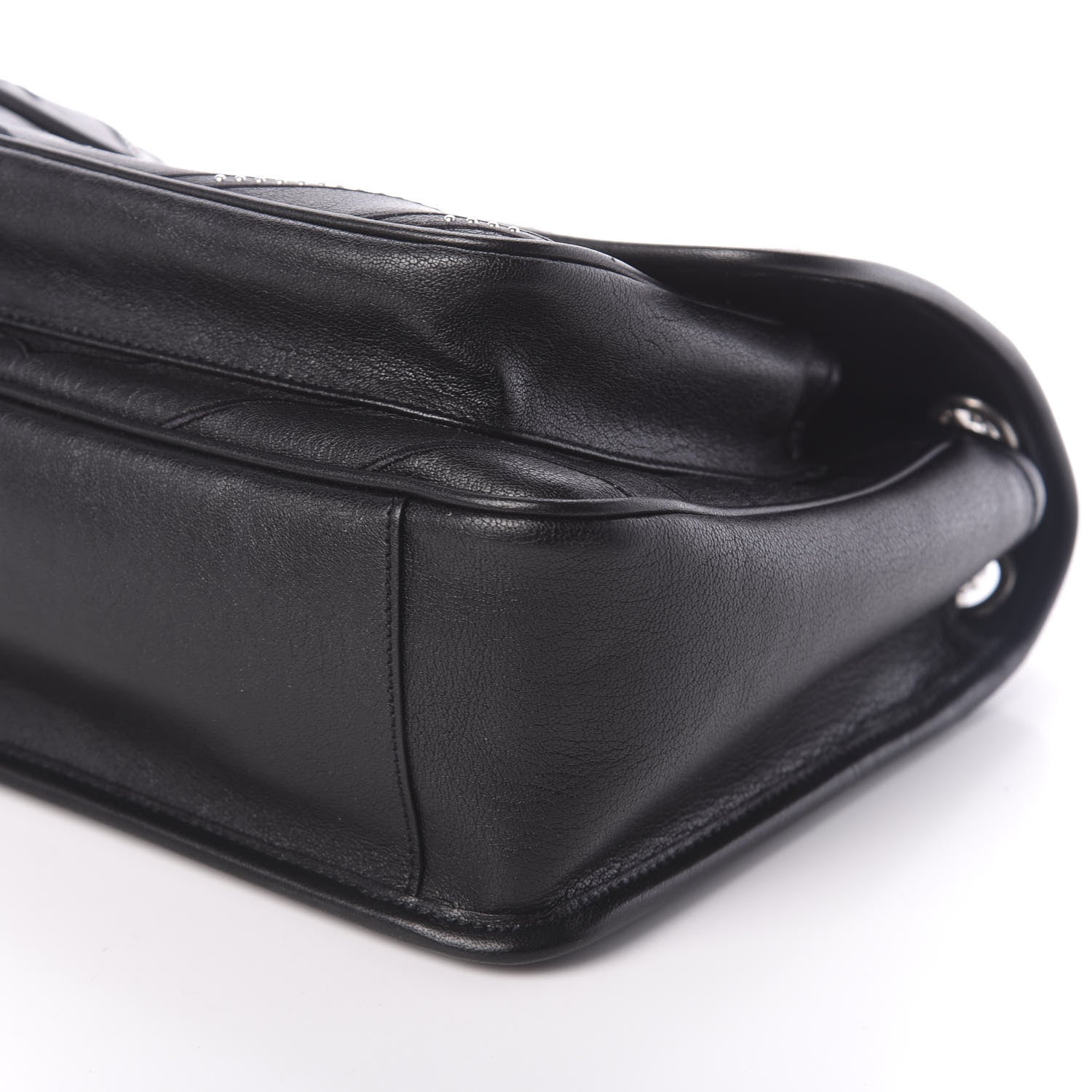 Saint Laurent Lambskin Matelasse Monogram Microstud Medium Niki Chain Satchel Black 9 of 9