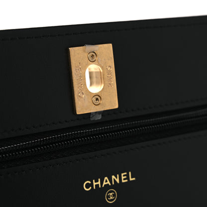 Chanel Pearly Caviar Quilted Fit For You Wallet On Chain WOC Black 12 of 13