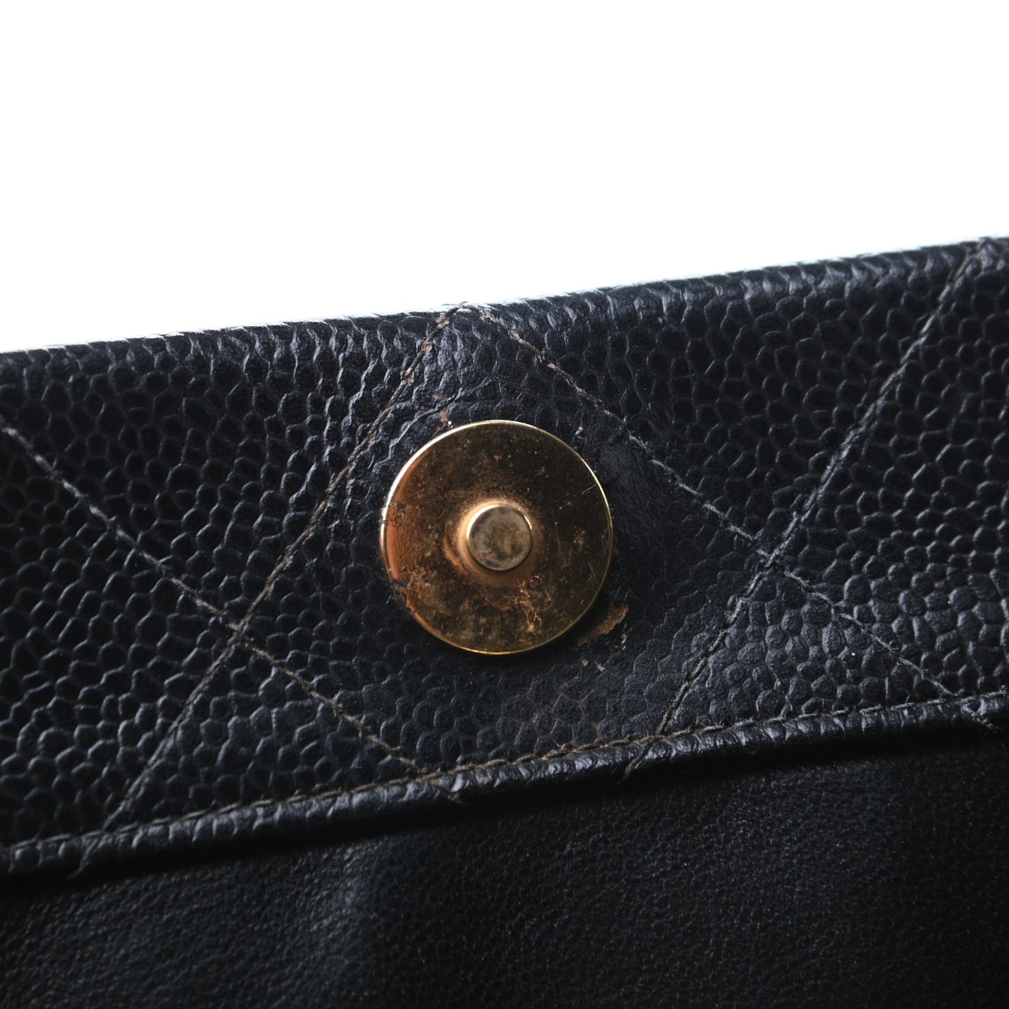 Caviar Quilted Shopper Tote Black