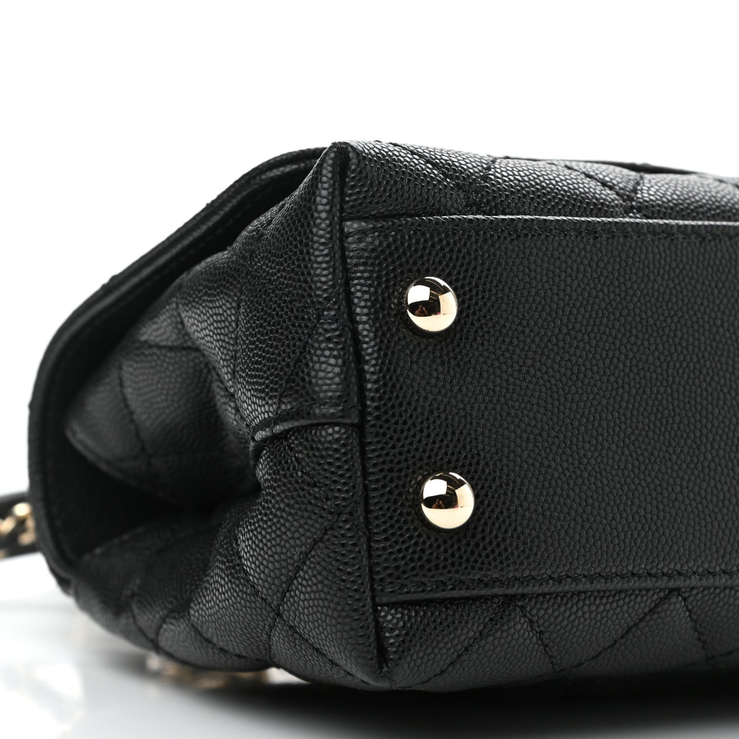 Caviar Quilted Extra Mini Coco Handle Flap Black