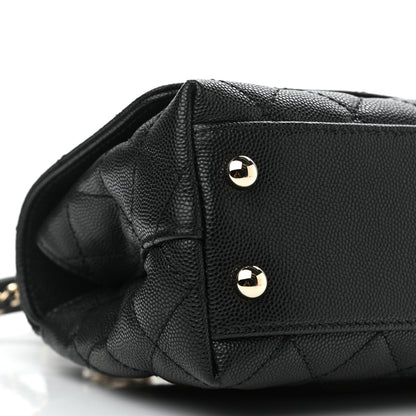 Chanel Caviar Quilted Extra Mini Coco Handle Flap Black 9 of 11