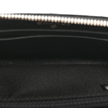 Chanel Lambskin Quilted Small Lucky Charms Zip Around Wallet Black 5 of 11