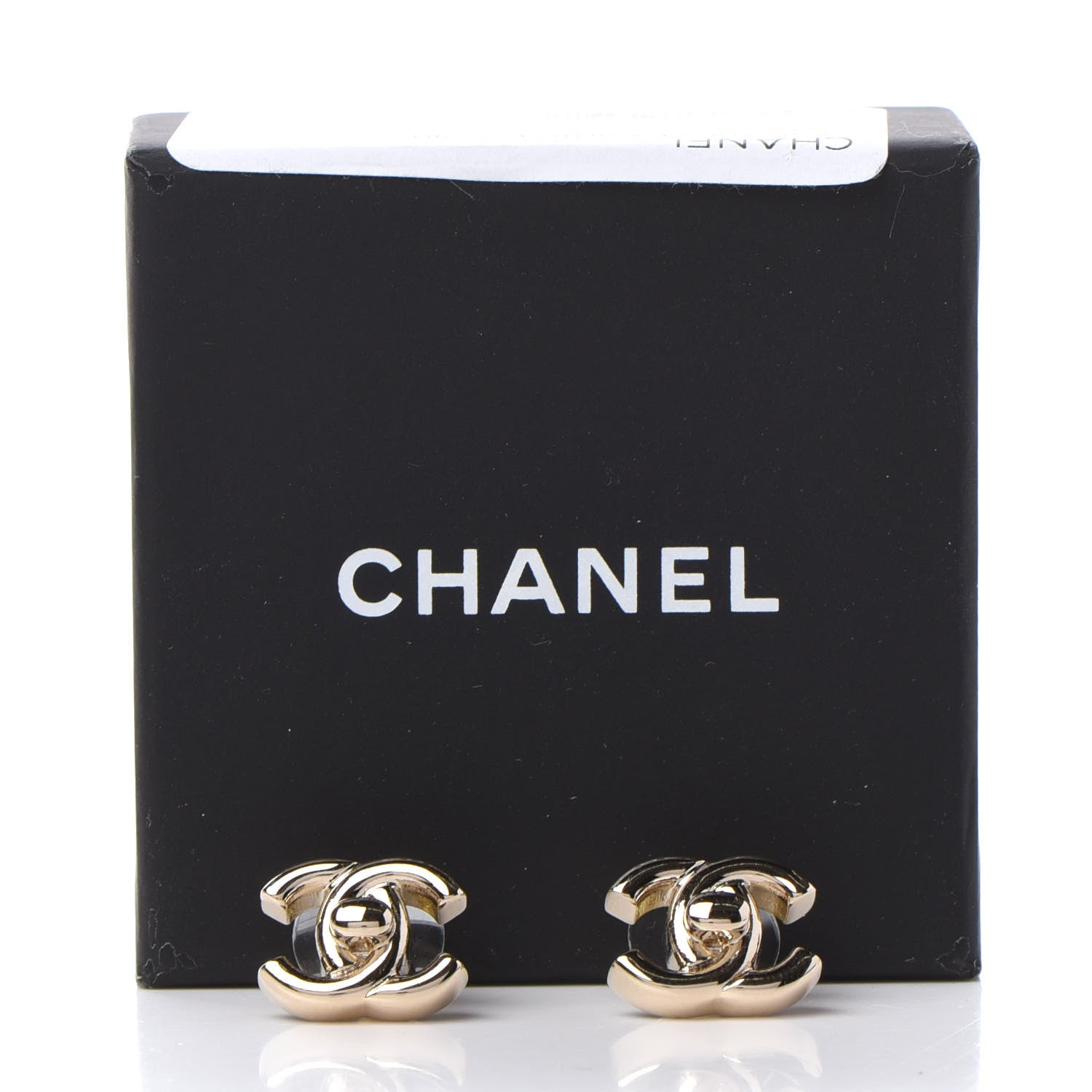 Chanel Metal CC Turnlock Earrings Gold 5 of 5