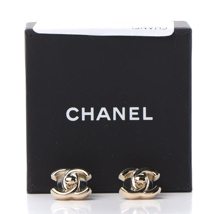Chanel Metal CC Turnlock Earrings Gold 5 of 5