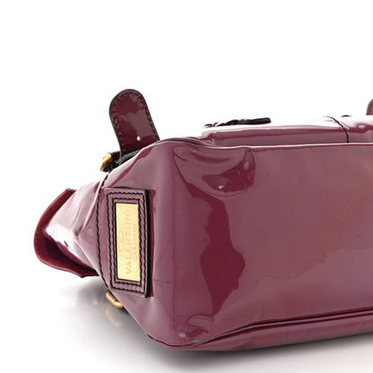Valentino Garavani Patent Large Histoire Purple 9 of 15