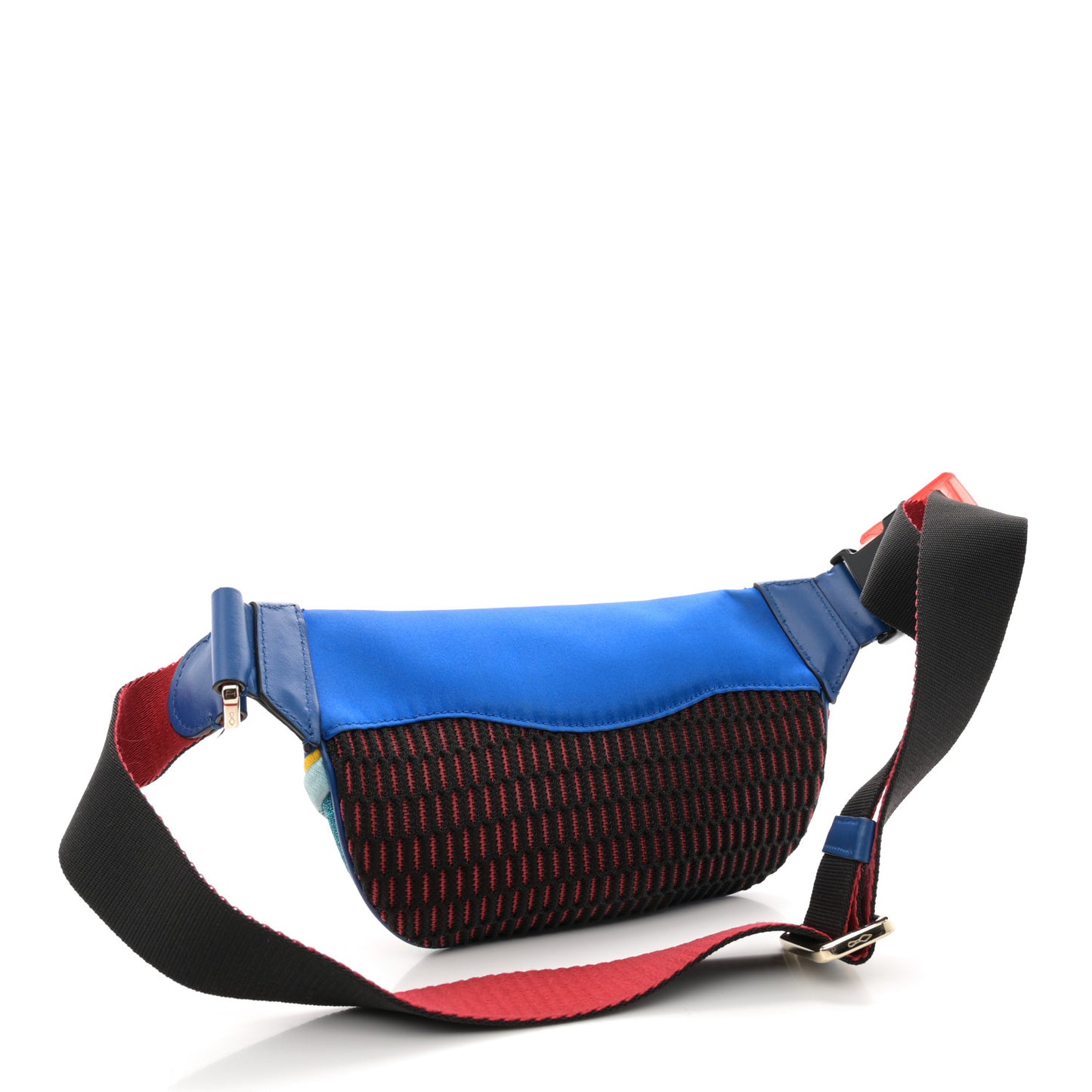 Satin Marie Jane Belt Bag Blue Multicolor