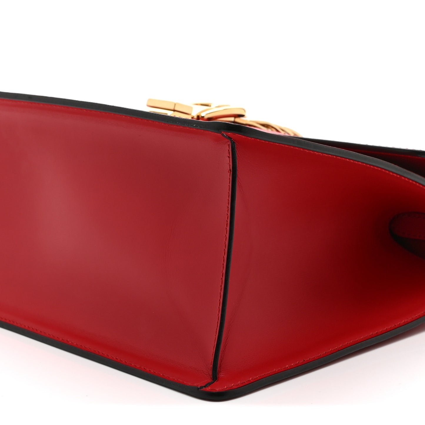 Calfskin Medium Sylvie Top Handle Bag Hibiscus Red