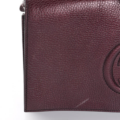 Gucci Metallic Cellarius Calfskin Medium Soho Clutch Classic Burgundy 10 of 10