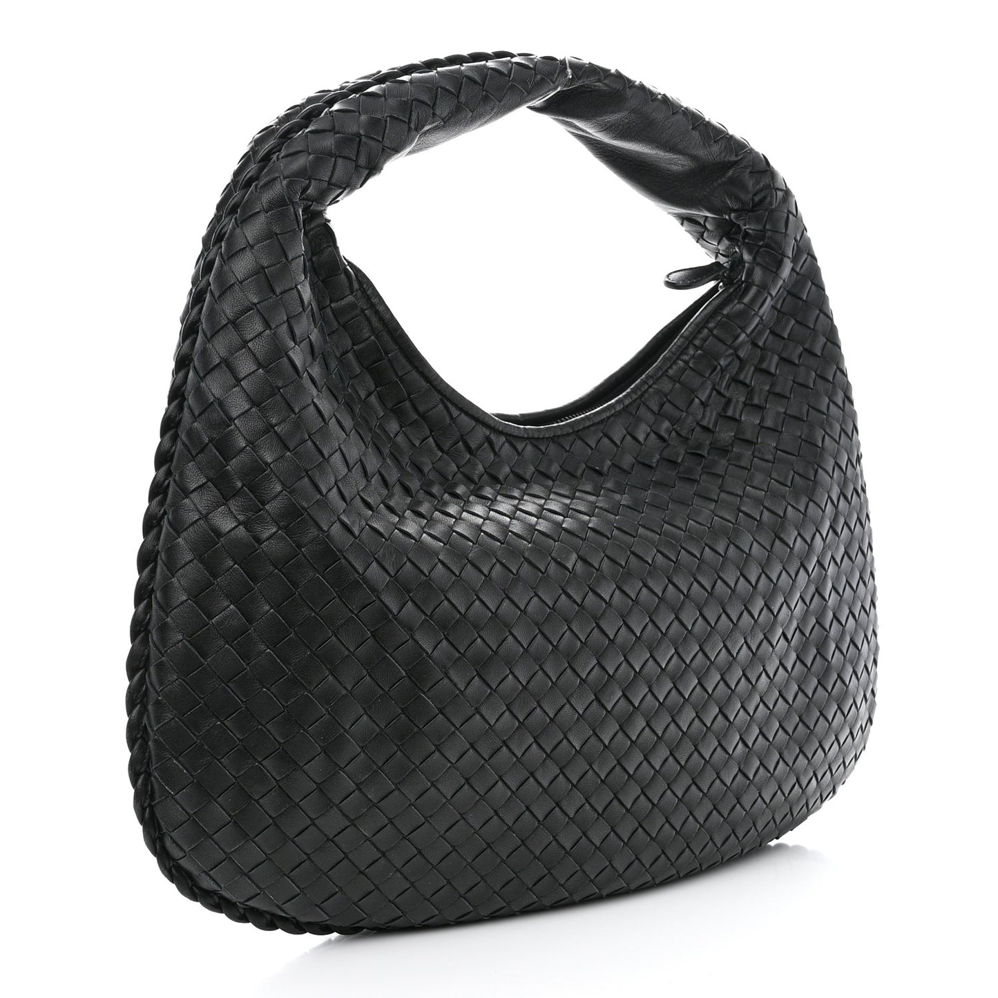 Nappa Intrecciato Medium Veneta Hobo Black