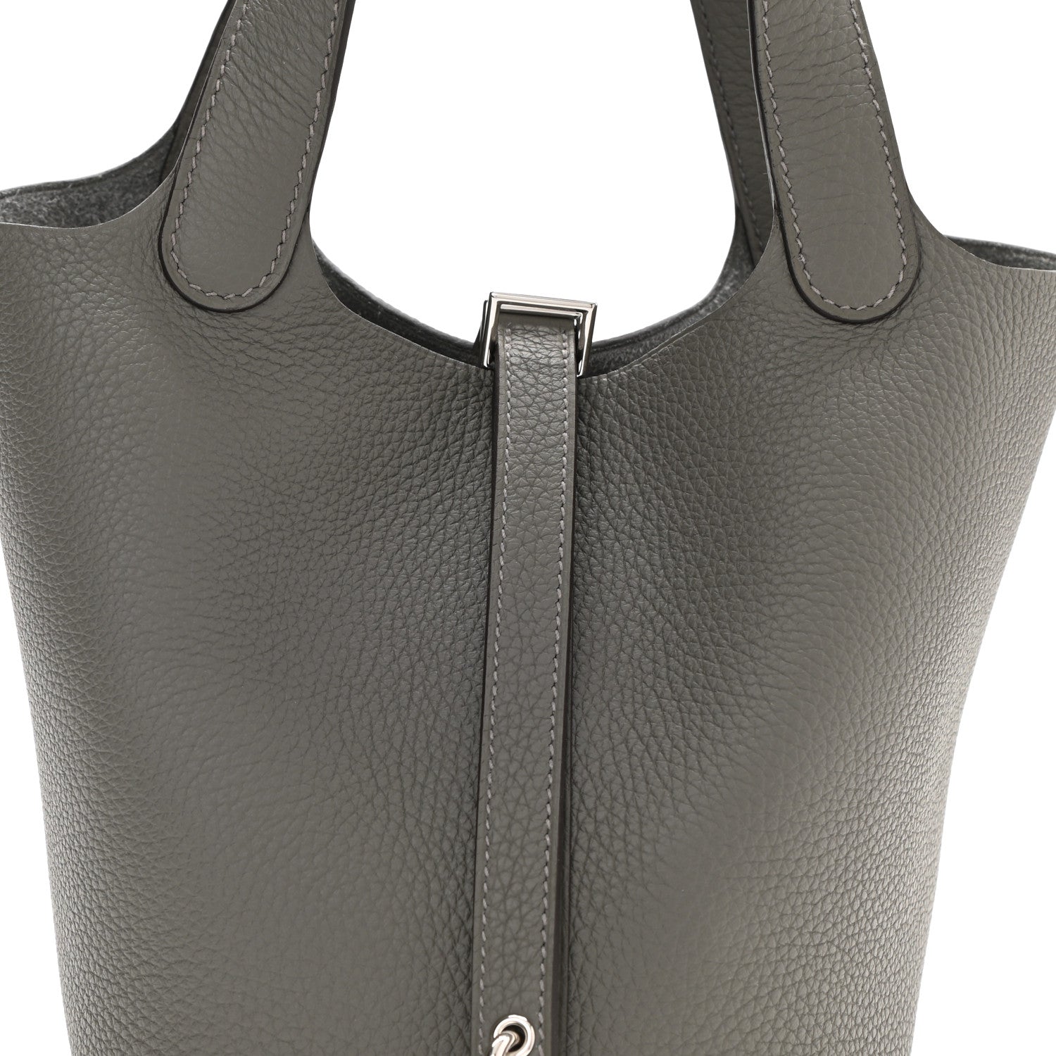 Hermes Taurillon Clemence Picotin Lock 18 PM Gris Meyer 8 of 11