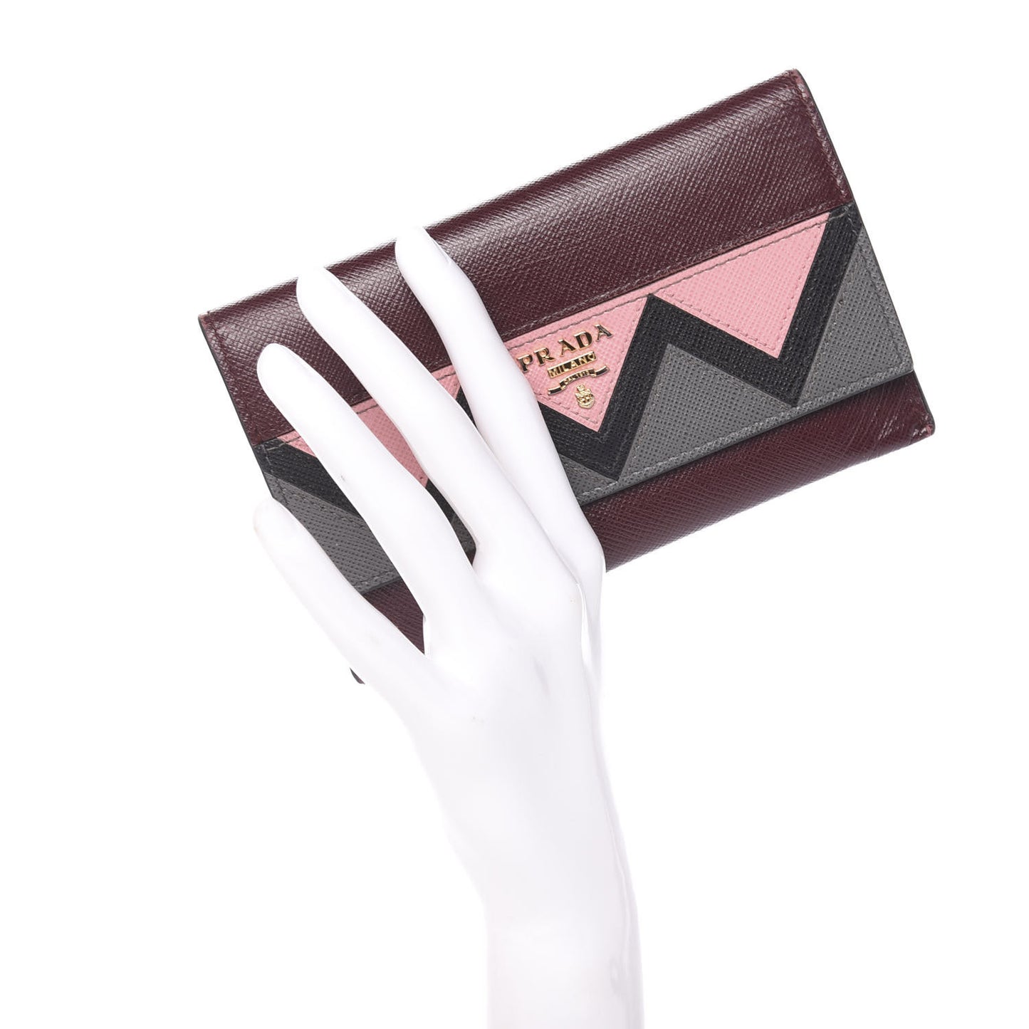 Saffiano Greche Card Holder Granato Petalo Marmo