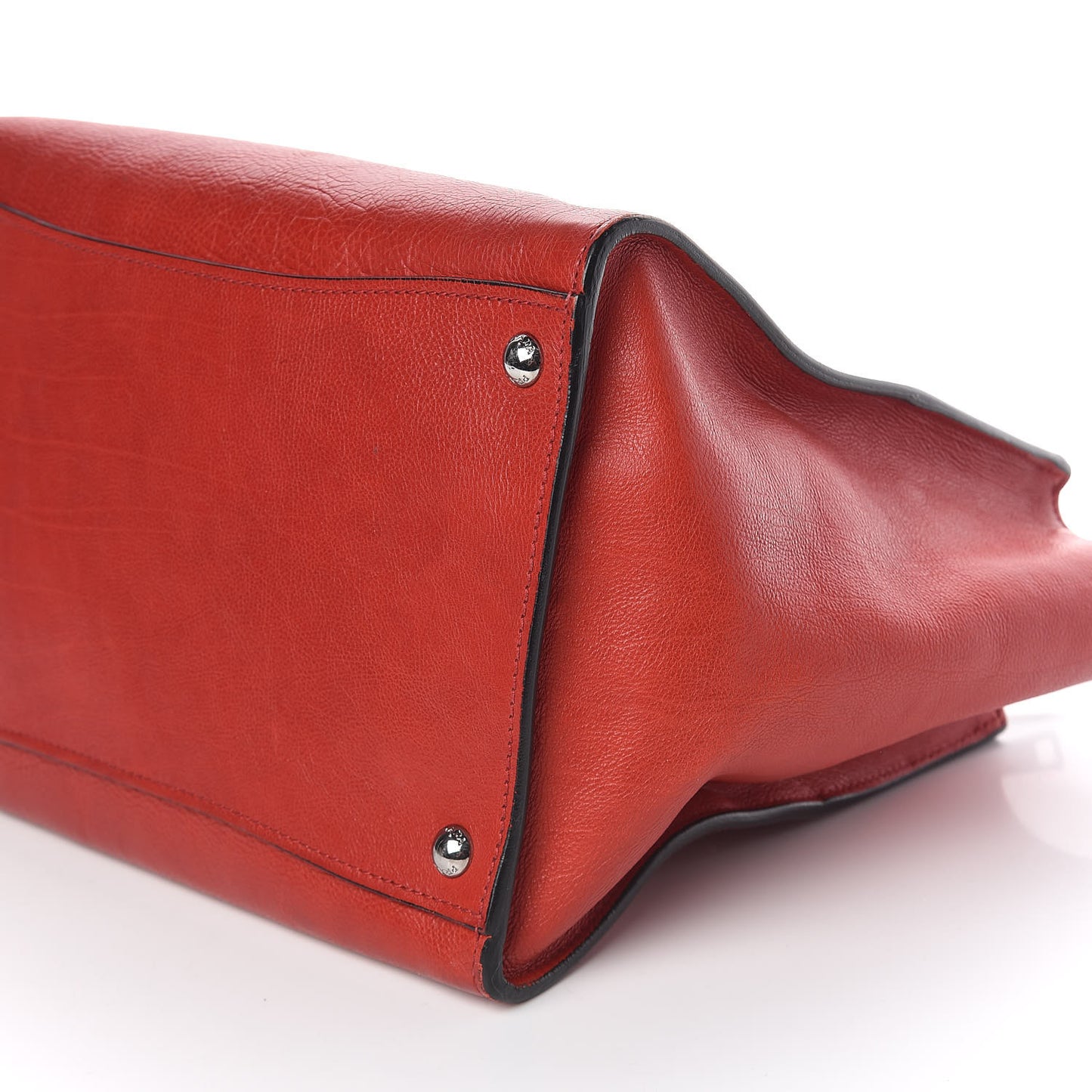 Glace Calf Twin Pocket Tote Fuoco