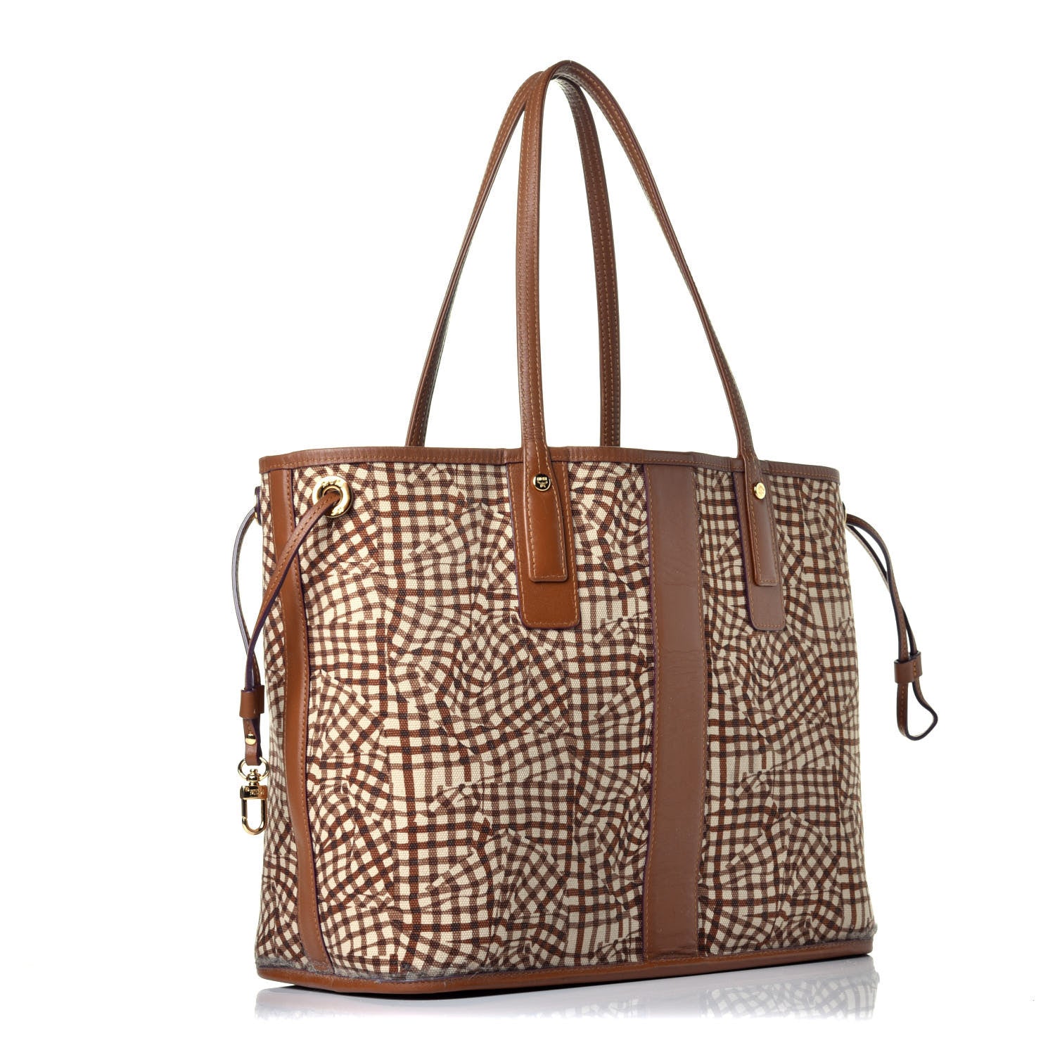 MCM Visetos Medium Liz Reversible Shopper Tote Cognac 5 of 16