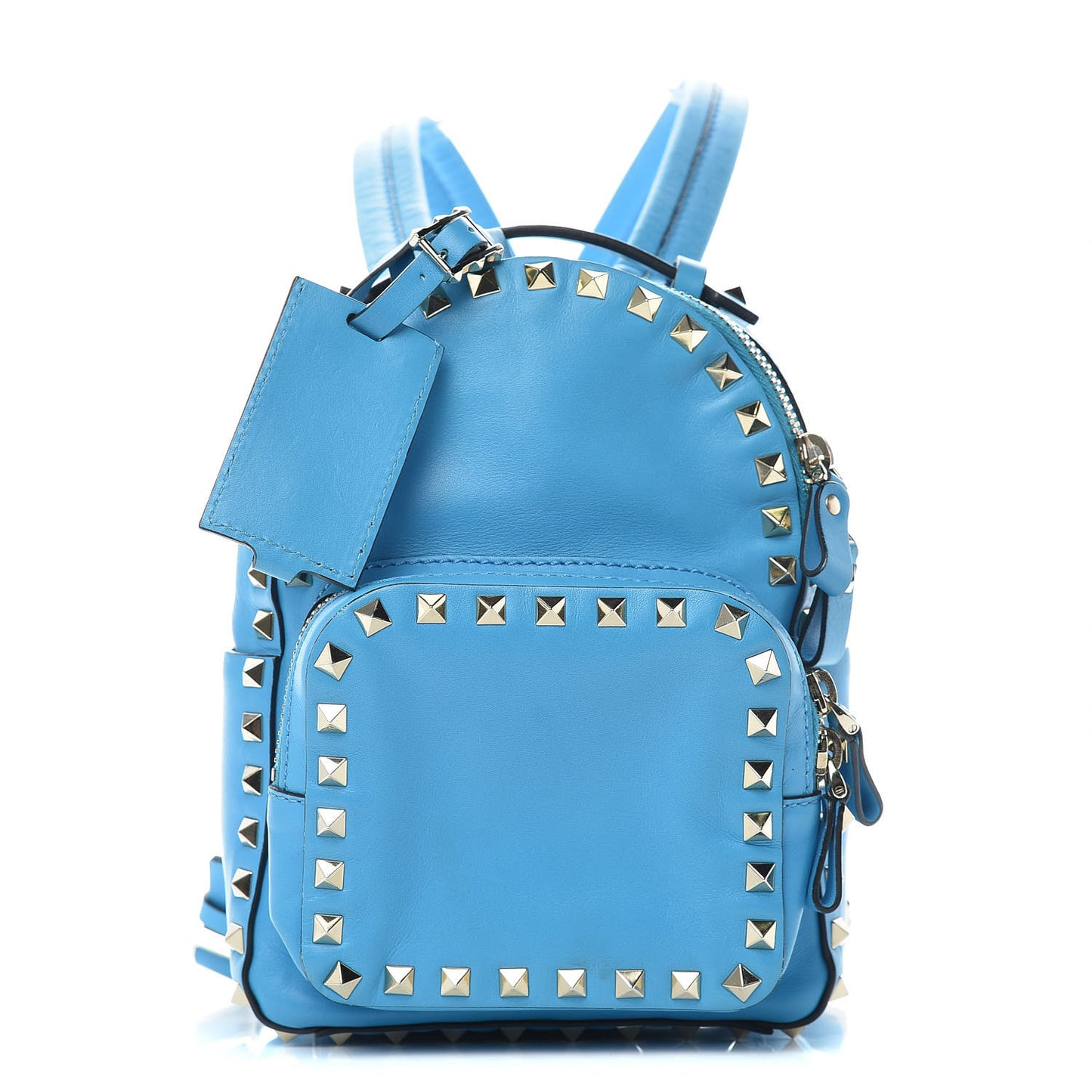 Calfskin Mini Rockstud Backpack Parrot