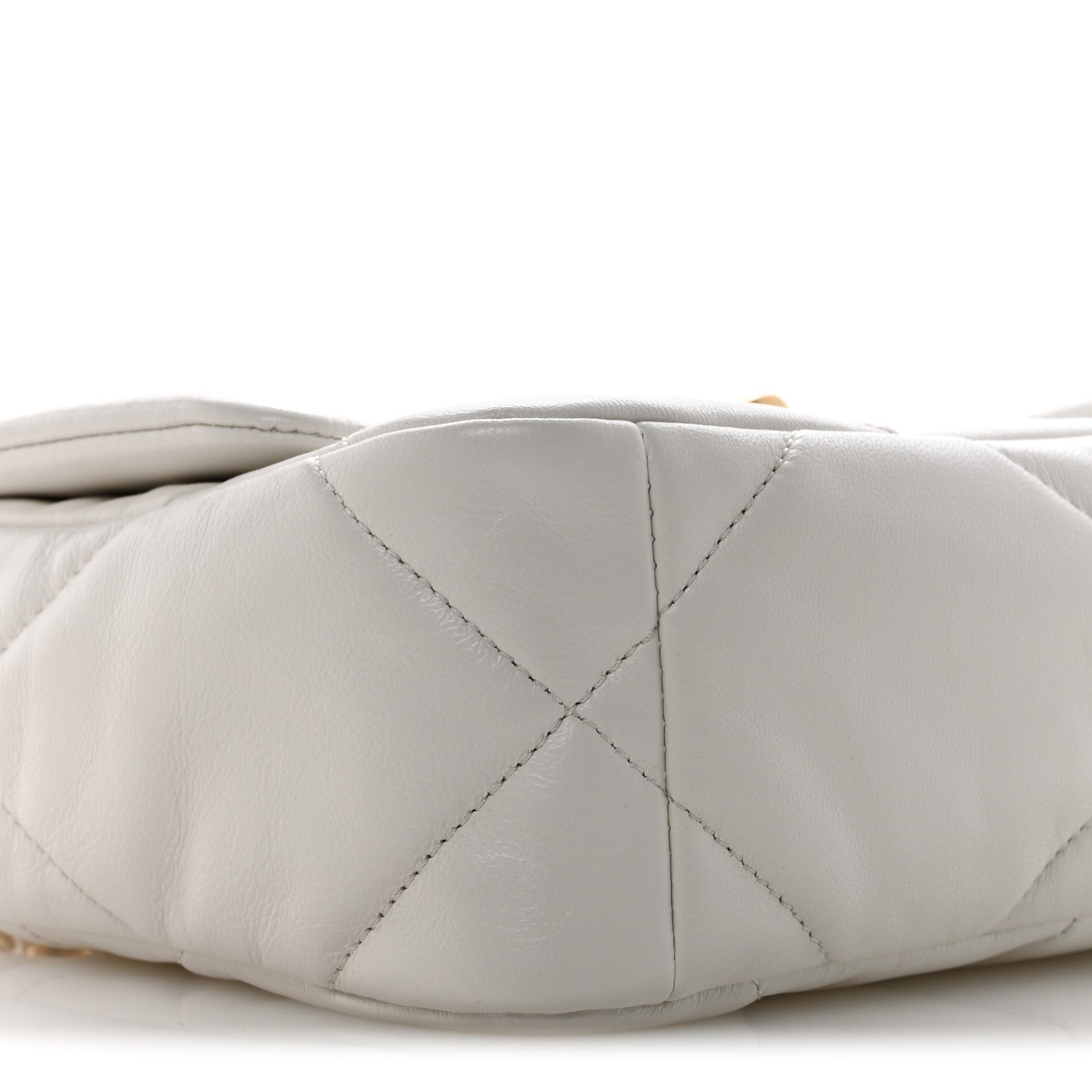 Chanel Goatskin Quilted Medium Chanel 19 Flap White 9 of 13