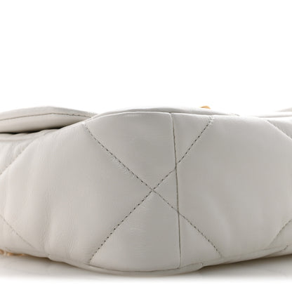 Chanel Goatskin Quilted Medium Chanel 19 Flap White 9 of 13