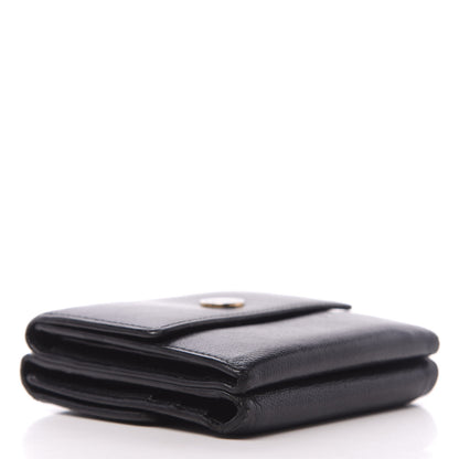 Chanel Grained Calfskin CC Button Flap Wallet Black 3 of 9