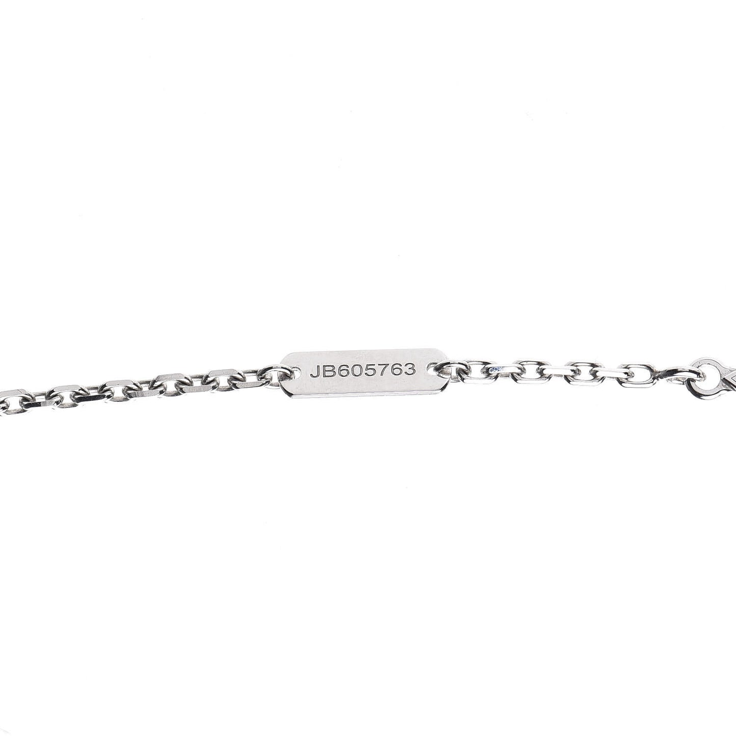 18K White Gold Black Onyx Magic Alhambra Pendant Necklace