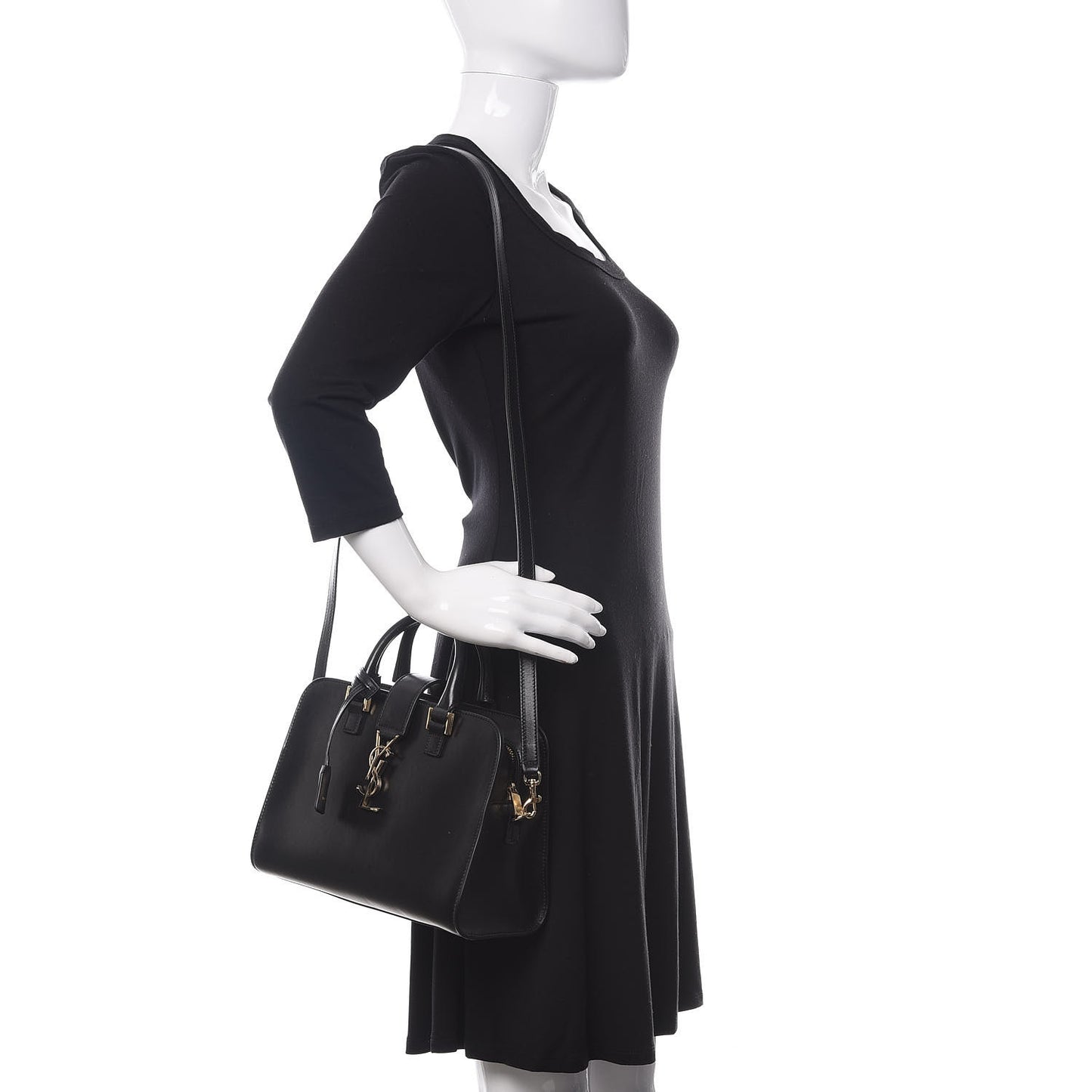 Calfskin Monogram Baby Cabas Black