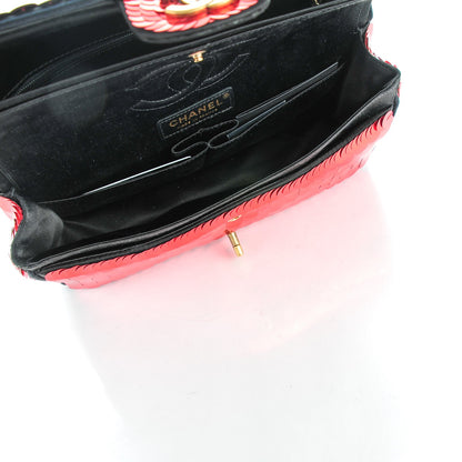 Chanel Satin Sequin Paris Shanghai Medium Double Flap Red 5 of 8