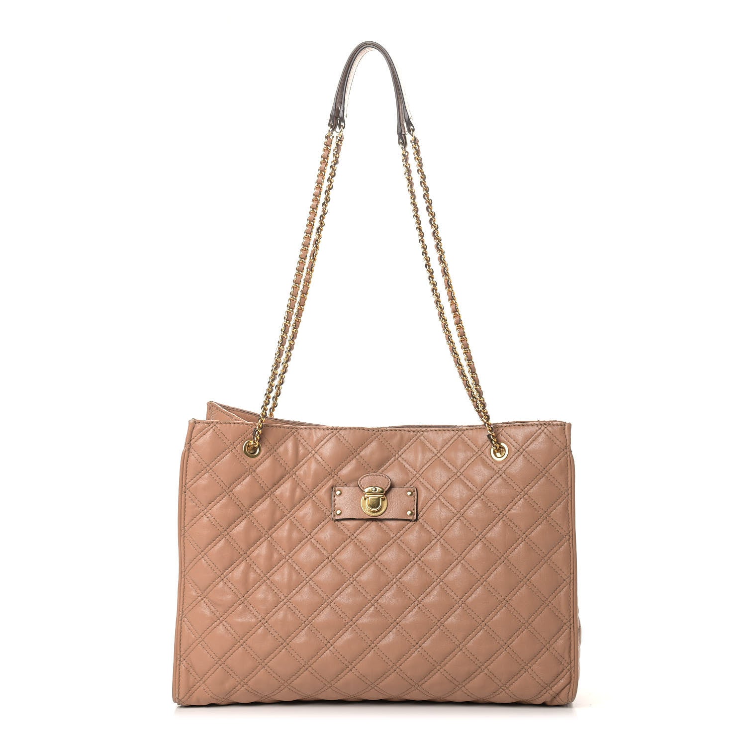 Marc Jacobs Calfskin Quilted Juliette Tote Beige 1 of 13
