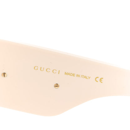 Gucci Acetate Crystal Oversize Hollywood Forever Sunglasses GG0144S Ivory 6 of 7