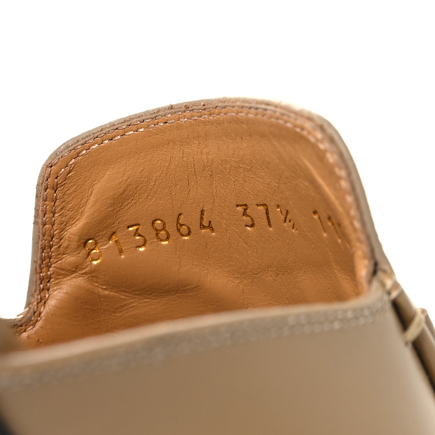 Calfskin Womens Princetown Slippers 37.5 Gloomy Almond