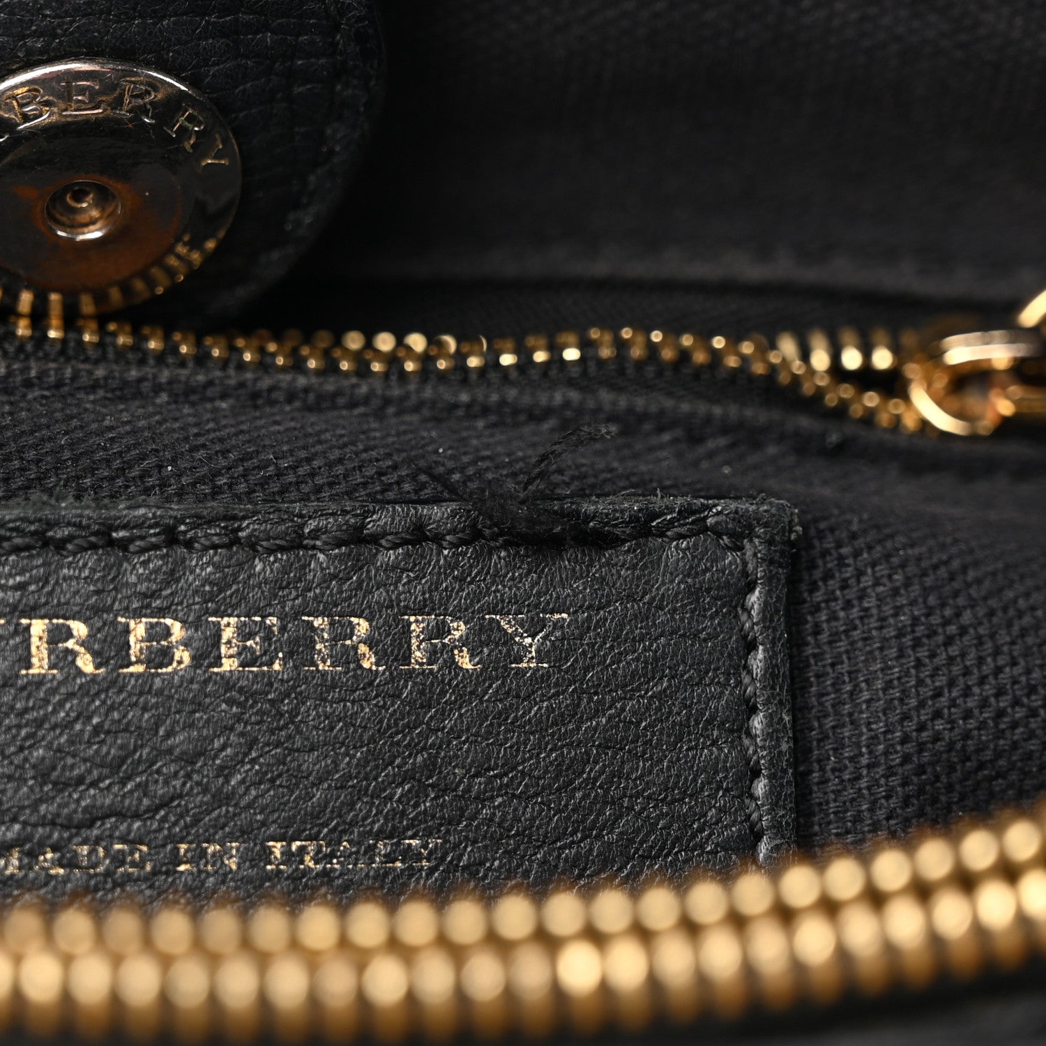 Burberry Derby Calfskin House Check Medium Banner Tote Black 12 of 28